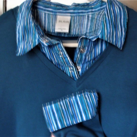 Two (2) "Blair" Layered Look Long Sleeve Tops XL - Picture 6 of 9